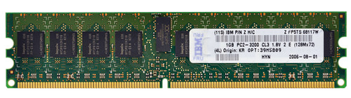 39M5809 - IBM 2GB(2X1GB)400MHz PC2-3200 240-Pin CL3 ECC Registered DDR2 SDRAM DIMM IBM Memory Kit for System x SEEVER BladeCenter ESERV