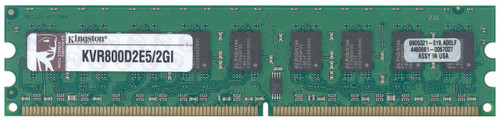 KVR800D2E5/2GI - Kingston 2GB PC2-6400 DDR2-800MHz ECC Unbuffered CL5 240-Pin DIMM Dual Rank Memory Module (Intel Validated)