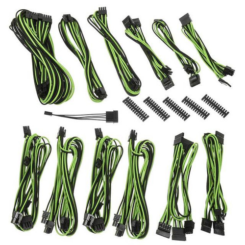 BitFenix ALCHEMY 2.0 PSU CABLE KIT for Corsair Power Supply AXi/HXi,RM/Rmi/RMx/CS-M/TX-M/CX-M, CSR-SERIES - Black/Green (BFX-ALC-CSRKG-RP)