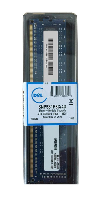 SNP531R8C/4G - Dell 4GB (1X4GB) PC3-12800 DDR3-1333MHz SDRAM - NON-ECC UDIMM CL11 240-Pin Memory MOD