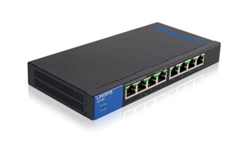 Linksys LGS108P Gigabit Ethernet (10/100/1000) Power over Ethernet (PoE) Black network switch