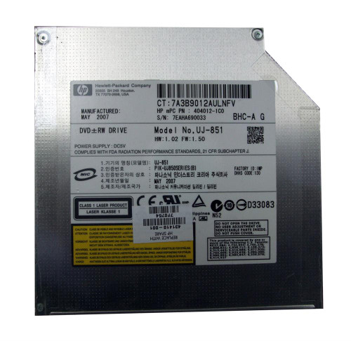 404012-1C0 - HP 8x DVD+R/RW Super Multi Double-Layer Dual Format LightScribe IDE Optical Drive for HP Pavilion DV2000/DV9000 Series Notebook