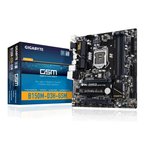 GIGABYTE GA-B150M-D3H-GSM LGA1151/ Intel B150/ DDR4/ 2-Way CrossFireX/ SATA3&USB3.0/ M.2&SATA Express/ A&GbE/ MicroATX Motherboard