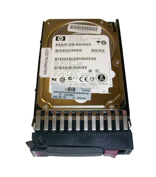432320-002 - HP 146GB 10000RPM SAS 3GB/s Hot-Pluggable Dual Port 2.5-inch Hard Drive