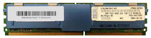 46C7569 - IBM 4GB(1X4GB)800MHz PC2-6400 CL6 ECC 4RX8 Registered DDR2 SDRAM DIMM IBM Memory Kit for SYSTE