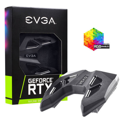 EVGA 100-2W-0029-LR GeForce RTX NVLink SLI Bridge with RGB LED (3-Slot Spacing)