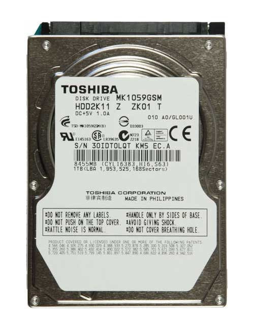 MK1059GSM - Toshiba 1TB 5400RPM 8MB Cache 2.5-inch SATA-300 Laptop Hard Drive