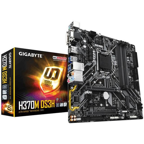 GIGABYTE H370M DS3H LGA1151/ Intel H370/ DDR4/ SATA3&USB3.1/ M.2/ A&GbE/ MicroATX Motherboard