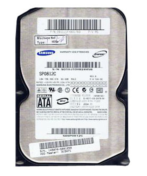 SP0812C - Samsung Spinpoint P80 Series 80GB 8MB Cache 7200RPM SATA 1.5Gbps 3.5-inch Internal Hard Drive SP0812C - Samsung Spinpoint P80 Series 80GB 8MB Cache 7200RPM SATA 1.5Gbps 3.5-inch Internal Hard Drive
