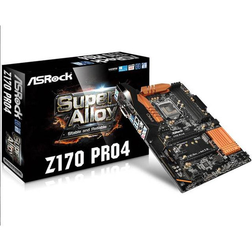 ASRock Z170 PRO4 LGA1151/ Intel Z170/ DDR4/ Quad CrossFireX/ SATA3&USB3.0/ M.2&SATA Express/ A&GbE/ ATX Motherboard