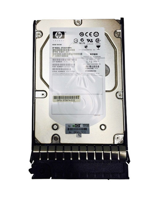 375874-018 - HP 450GB 15000RPM SAS 3GB/s Hot-Pluggable Dual Port 3.5-inch Hard Drive