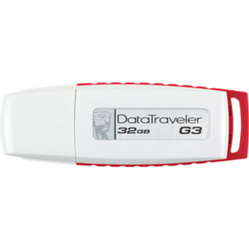 DTIG3/32GB - Kingston DataTraveler G3 DTIG3/32GB 32 GB USB 2.0 Flash Drive - Red White - External