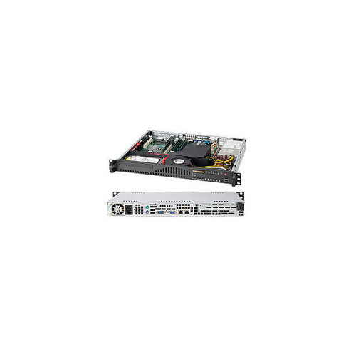 Supermicro CSE-512-200B 200W Mini 1U Rackmount Server Chassis (Black)