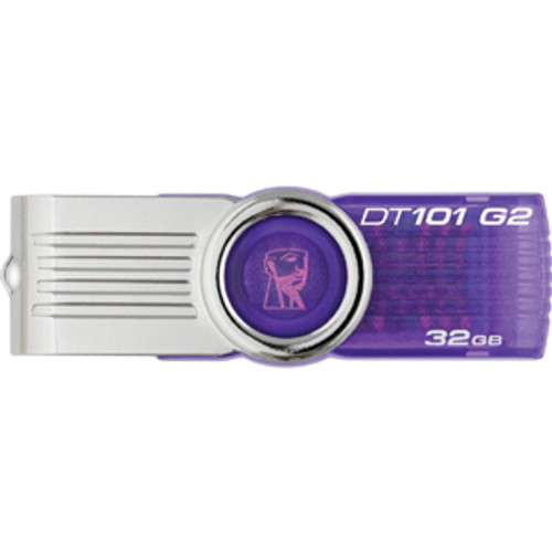 DT101G2/32GB - Kingston DataTraveler 101 G2 DT101G2/32GB 32 GB USB 2.0 Flash Drive - Purple - 1 Pack - External