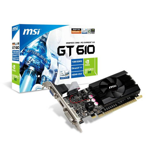 MSI NVIDIA GeForce GT 710 1GB GDDR5 VGA/DVI/HDMI Low Profile PCI