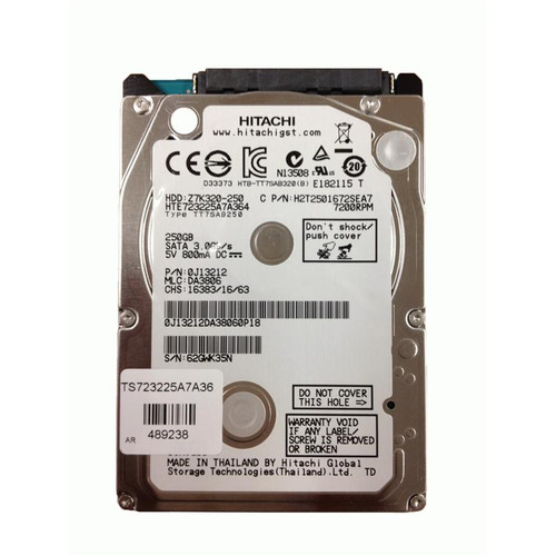 HTE723225A7A364 - Hitachi TravelStar Z7K320 250GB 7200RPM SATA 3GB/s 16MB Cache 2.5-inch Internal Hard Drive