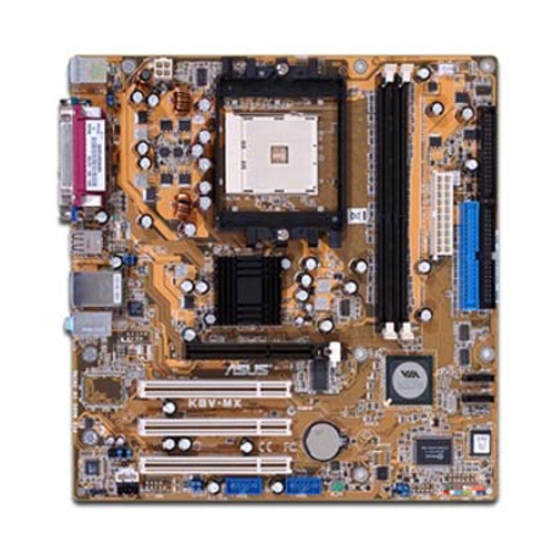 K8V-MX - ASUS VIA K8M800/ VT8237R Chipset Athlon 64/ Sempron Processors Support Socket 754 micro-ATX Motherboard (Refurbished)