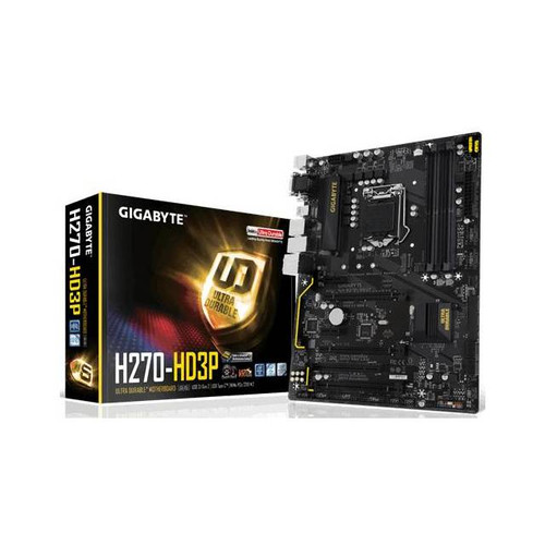 GIGABYTE GA-H270-HD3P LGA1151/ Intel H270/ DDR4/ Quad CrossFireX/ SATA3&USB3.1/ M.2&SATA Express/ A&GbE/ ATX Motherboard