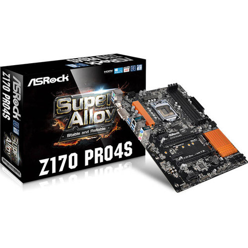 ASRock Z170 PRO4S LGA1151/ Intel Z170/ DDR4/ Quad CrossFireX/ SATA3&USB3.0/ M.2&SATA Express/ A&GbE/ ATX Motherboard