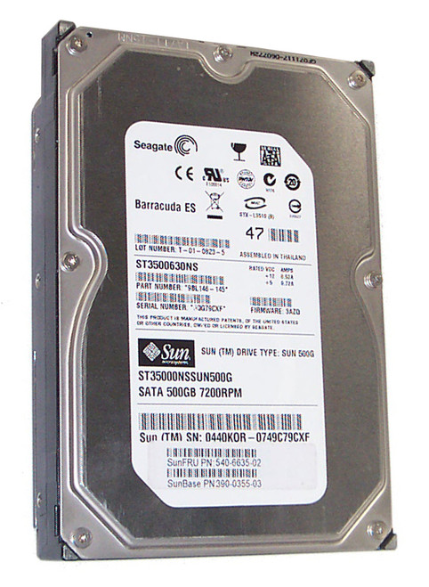 5406635-01 - Sun 500GB 7200RPM SATA 3GB/s 16MB Cache 3.5-inch Hard Drive for StorageTek 6140 Array