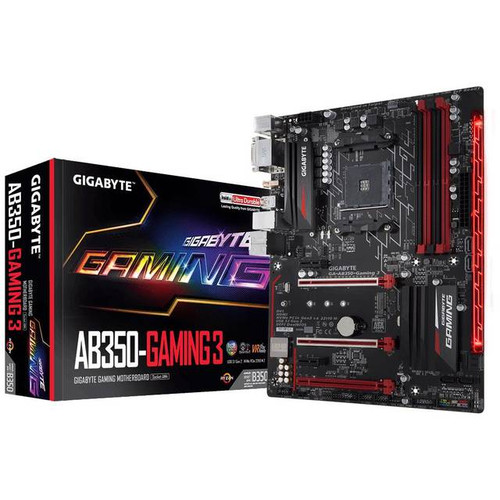 GIGABYTE GA-AB350-GAMING 3 Socket AM4/ AMD B350/ DDR4/ SATA3&USB3.1/ M.2/ A&GbE/ ATX Motherboard