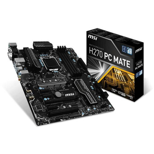 MSI H270 PC MATE LGA1151/ Intel H270/ DDR4/ 2-Way CrossFireX/ SATA3&USB3.1/ M.2/ A&GbE/ ATX Motherboard