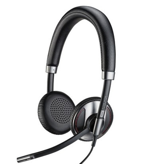 Plantronics C725-M Head-band Binaural Wired Black mobile headset