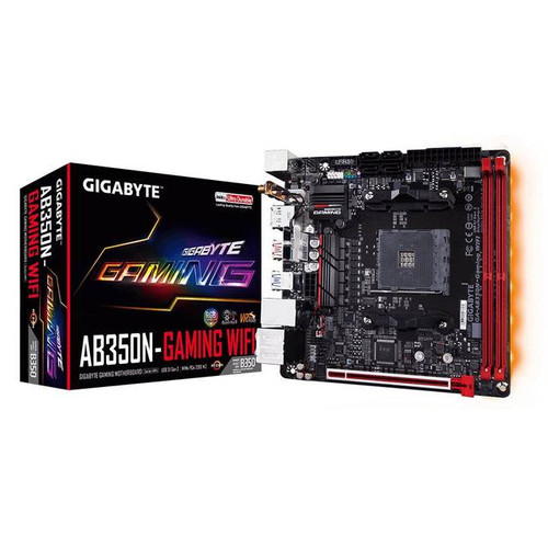 GIGABYTE GA-AB350N-GAMING WIFI Socket AM4/ AMD B350/ DDR4/ SATA3&USB3.1/ M.2/ WiFi/ A&GbE/ Mini-ITX Motherboard