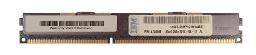 47J0166 - IBM 8GB (1X8GB) PC3-12800 DDR3-1600MHz SDRAM - Dual Rank REGISTERD ECC VLP MEM