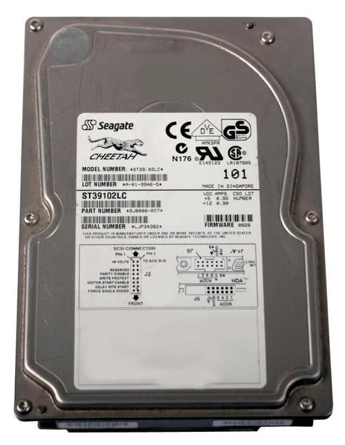 ST39102LC-4 - Seagate Cheetah 9LP 9.1GB 10000RPM Ultra2 Wide SCSI 80-Pin 1MB Cache 3.5-inch Internal Hard Drive