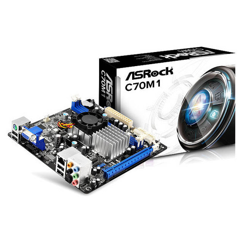 ASRock C70M1 AMD Ontario C-70 1.0GHz/ AMD A50M/ DDR3/ SATA3/ A&V&GbE/ Mini-ITX Motherboard & CPU Combo
