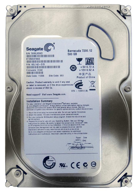 9SL142-515 - Seagate Barracuda 7200.12 500GB 7200RPM SATA 3Gbps 16MB Cache 3.5-inch Internal Hard Drive