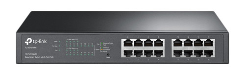 TP-LINK TL-SG1016PE Managed Gigabit Ethernet (10/100/1000) Power over Ethernet (PoE) Black network sw