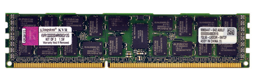 KVR1333D3D4R9SK3/12G - Kingston 12GB Kit (3 X 4GB) PC3-10600 DDR3-1333MHz ECC Registered CL9 240-Pin DIMM Dual Rank x4 Memory (Kit of 3) with Thermal Sensor