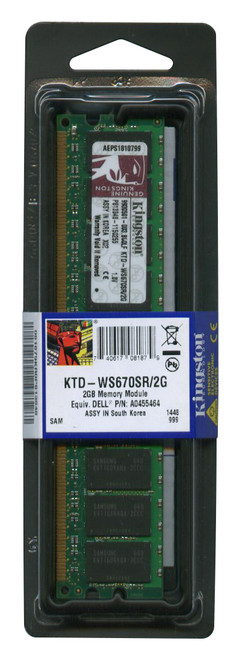 KTD-WS670SR/2G - Kingston 2GB (1x2GB) 400Mhz PC2-3200 ECC Registered DDR2 SDRAM Dimm Memory for Dell PowerEdge Server