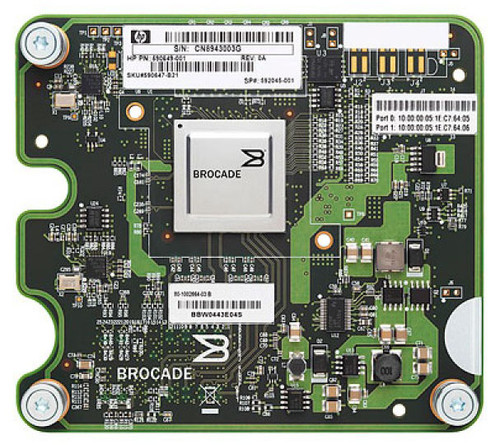 592045-001 - HP BLC Brocade 804 8GB FCI-Express Dual Port Fibre Channel Host Bus Adapter (HBA)