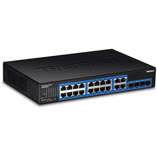 Trendnet TEG-204WS Managed Gigabit Ethernet (10/100/1000) 1U Black,Blue network switch