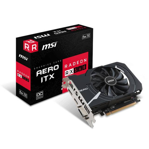 MSI AMD Radeon RX 560 AERO ITX OC 4GB GDDR5 DVI/HDMI/Displayport PCI-Express Video Card