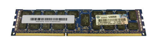 664690-001 - HP 8GB (1x8GB) 1333Mhz PC3-10600 Cl9 Dual Rank ECC Registered Low Voltage DDR3 SDRAM Dimm Memory Kit for Proliant Server G8 Ser