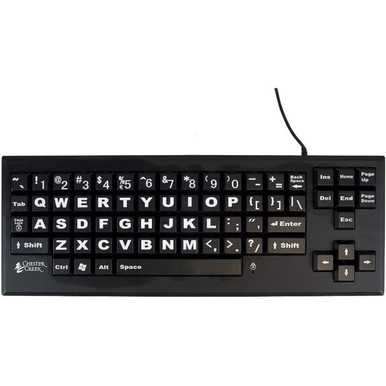 Ablenet VisionBoard Large Key Keyboard Wireless, Black Print on 1-in/2.5-cm  White Keys - 12000025