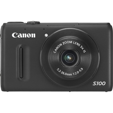 Canon PowerShot S100 12.1 Megapixel Compact Camera - Black - 5244B001