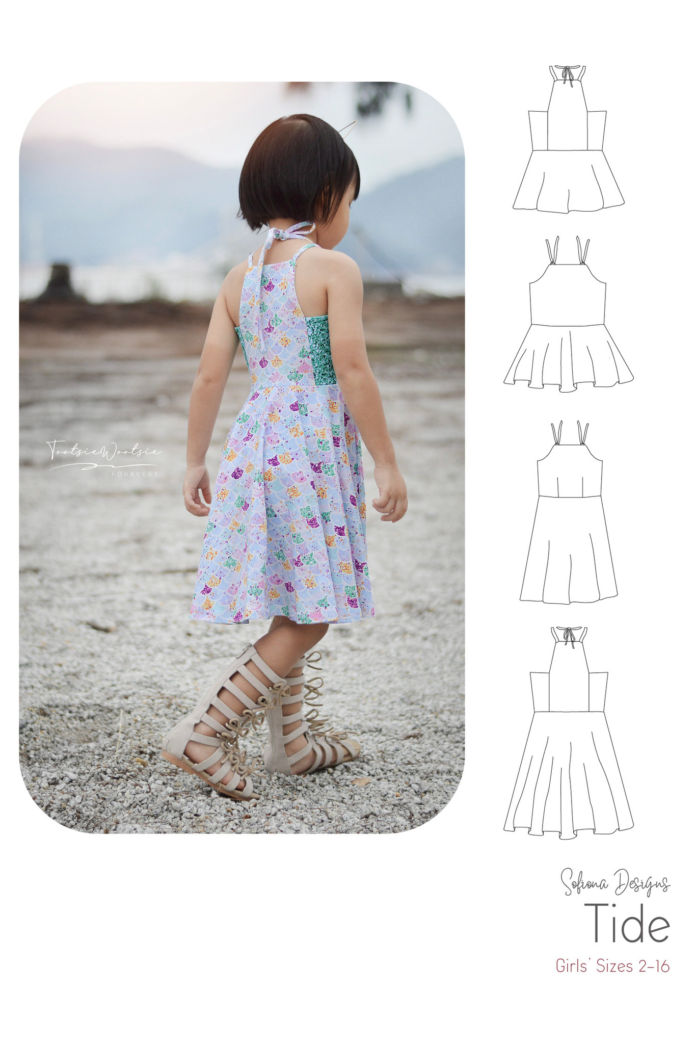 Tide Halter Dress Top/PDF Pattern/Sofiona Designs