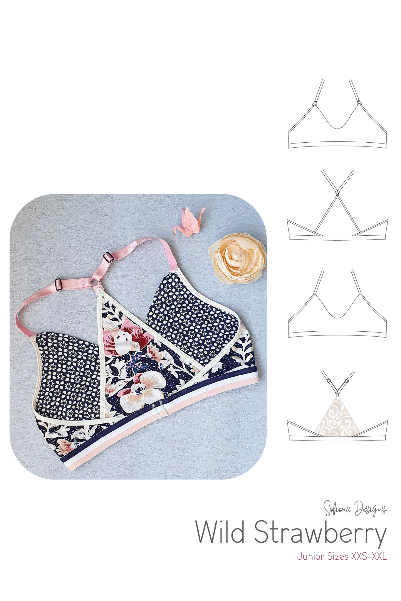 Wild Strawberry Bralette/Girls PDF Patterns/Sofiona Designs