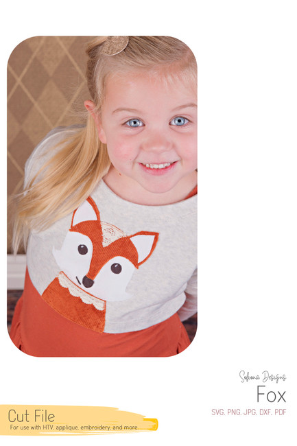 Northern Fox digital cut file.  Perfect for HTV, fabric applique, etc.  SVG, JPEG, DXF and PNG files available for use with Cricut, Silhouette or other digital cutting machines.