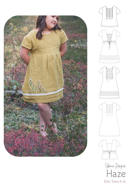 Haze dress by Sofiona Designs with Line drawings.