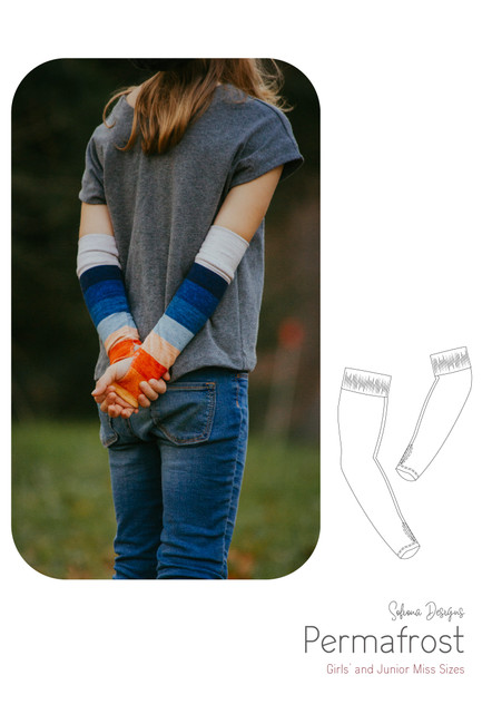 Girl's faux sleeve in elbow length paired with Tundra crop sweater