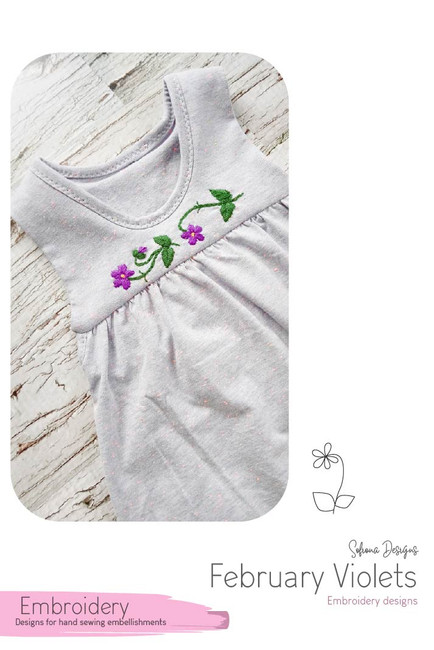 The Violet embroidery design from Sofiona Designs.