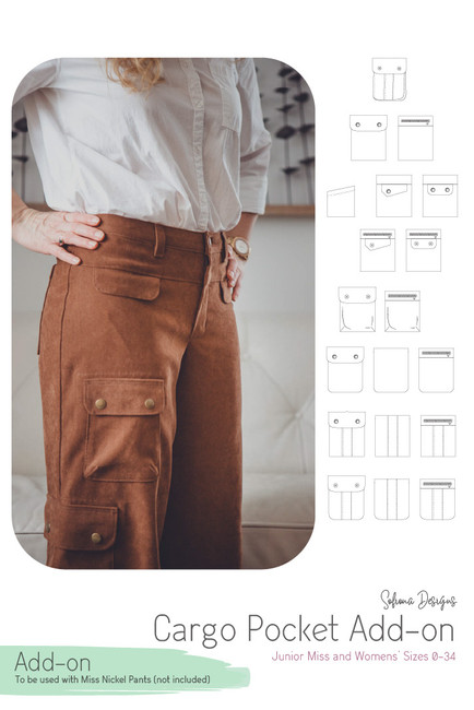 Cargo Pocket Add-on with line drawings from Sofiona Designs.