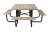 6-1/2" Public Place Square Picnic Table - Bullnose Profile