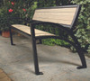 Bench shown with Black Frame and Beige Slats